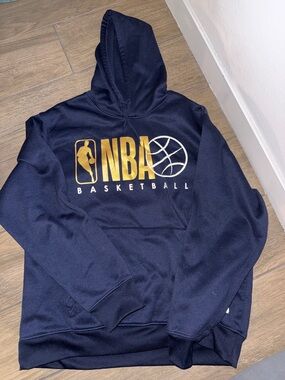 NBA Navy Hoodie with Gold and White Logo